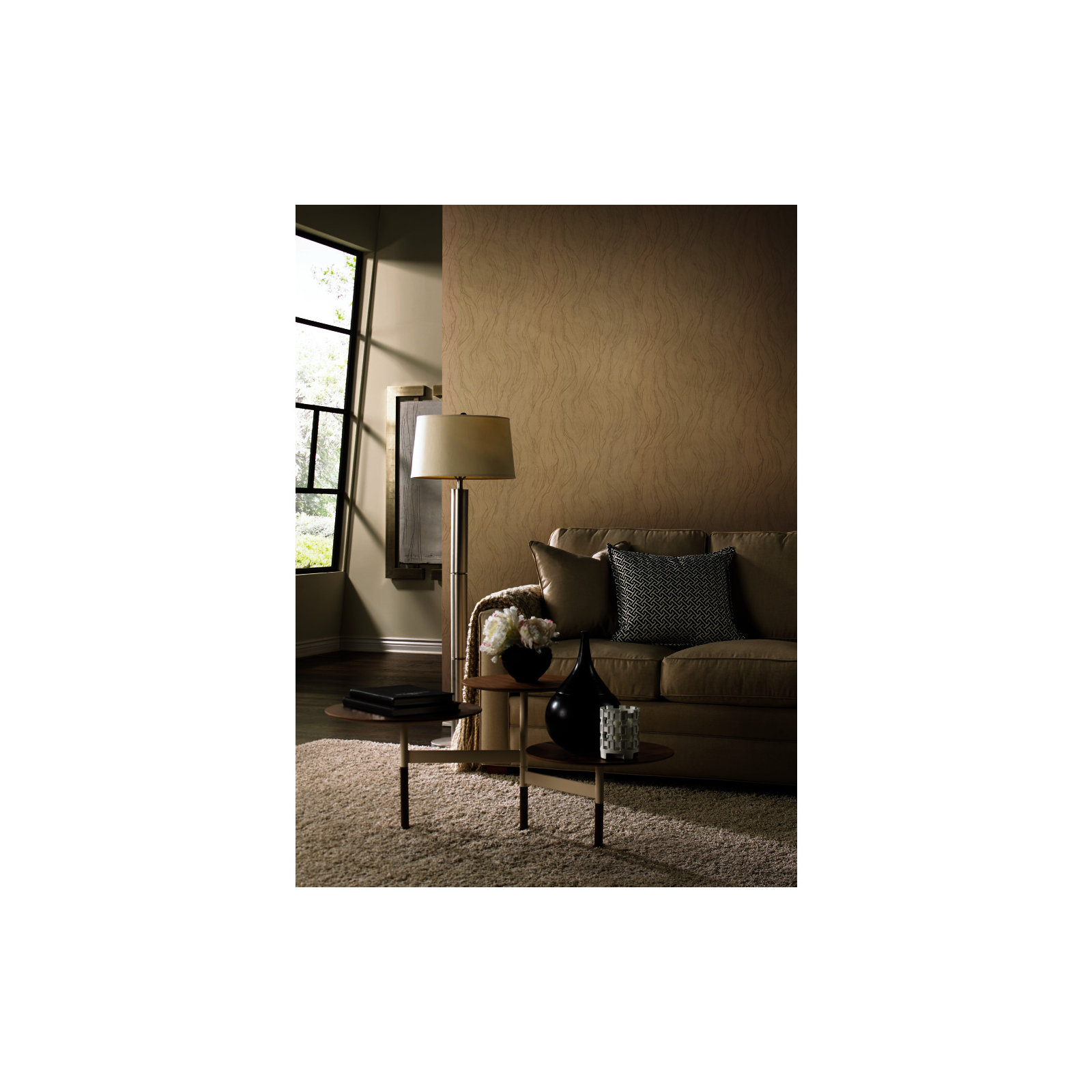 Modern Abstract Wallpaper, Beige