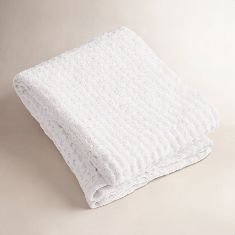 Débarbouillette 100% coton CARO, Blanc