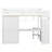 Full Size Loft Wood Bed with Desk, Book shelves and Wardrobe-1887026717