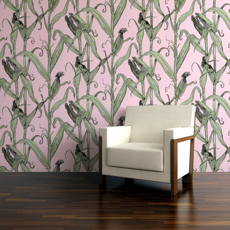 Mais, Vinyl, Green Leaf/Pink