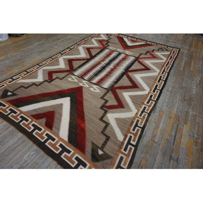 Antique Native American Tribal Geometric Flat Weave Kilim Rug