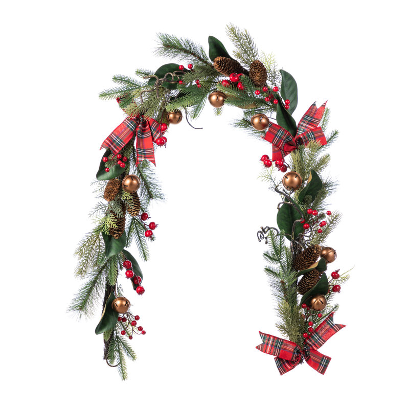 Guirlande 6 pi Christmas Bell, Pinecone & Berry Bow