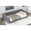 Lit de repos simple simple TG et pochette de rangement latérale, gris-482887592