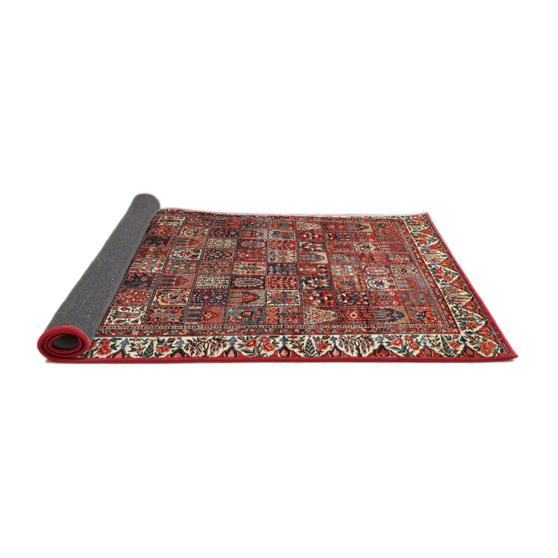 Tapis traditionnel rouge / brun / beige Sadira, Rond 5 pi