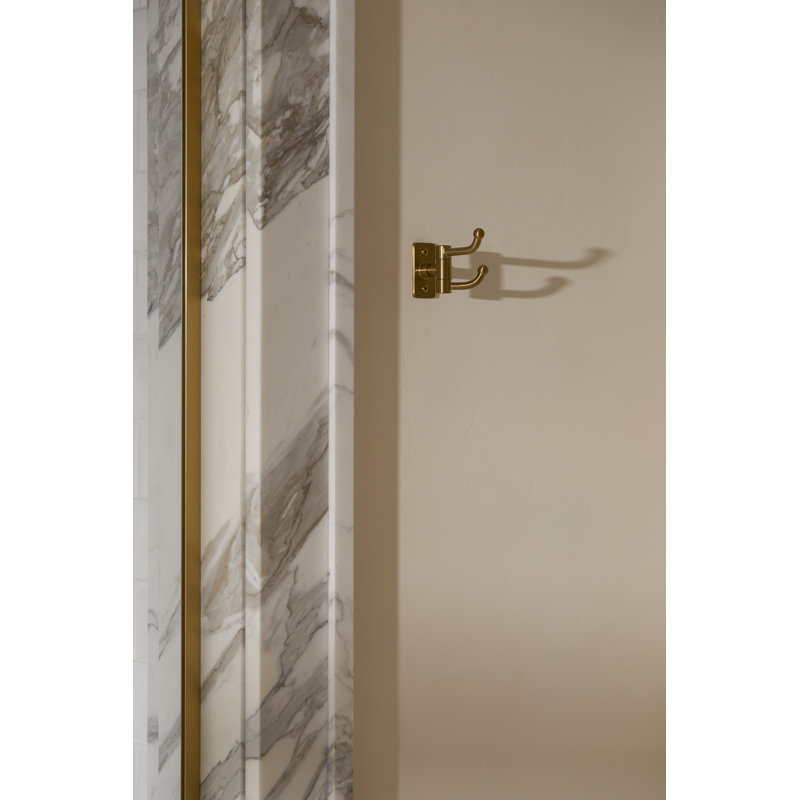 Castia by Studio McGee Double Robe Hook, Vibrant Brushed Moderne Brass