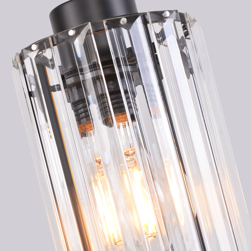 3 - Light Matte Black Cylinder Pendant