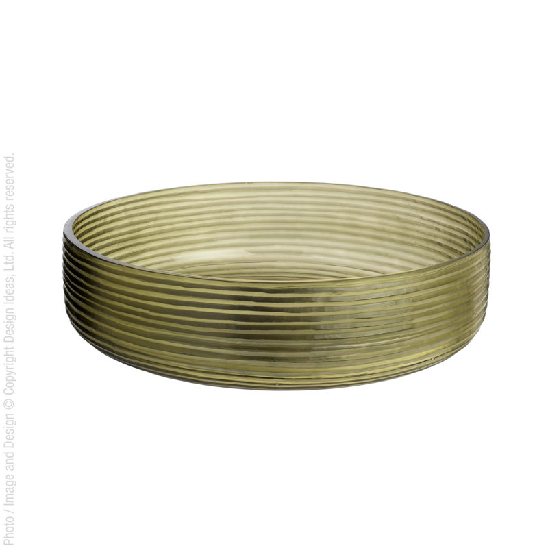 Bol décoratif, H 3,6 po x l 14,5 po x P 14,5 po