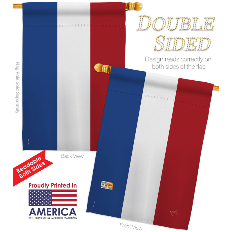 Double Sided 40'' H x 28'' W Polyester House Flag