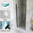 28 "X 72" Aluminum Frame Pivot Shower Door In Matte Black Finish