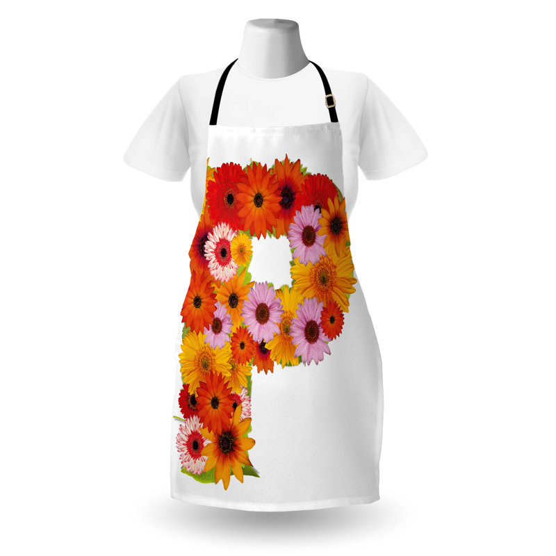 Multicolore, tablier East Urban Home lettre P unisexe, arrangement avec signe, taille adulte
