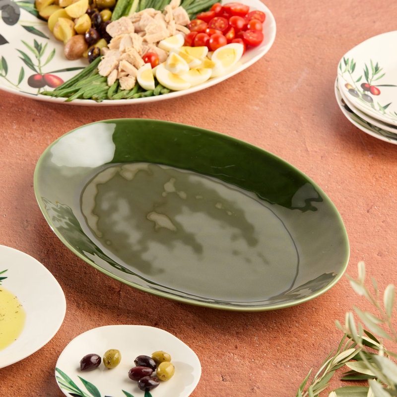 Verde Oval Platter 16in x 12in