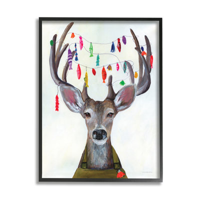 Pêcheur, appât flottant, cerf, peinture mignonne par Kamdon Kreations - Peinture