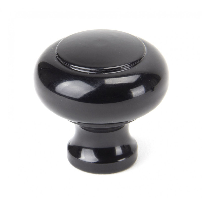 Regency 40mm Diameter Round Knob, Black