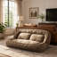 Canapé-lit moderne moelleux et lit pour animaux de compagnie avec dossier inclinable réglable pour un confort polyvalent-376504087