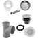 1-1/2" Sch. 40 PVC Tip-Toe Drain Plumber's Pack with Patented Deep Soak 2-Hole Overflow, Elbows and Tee