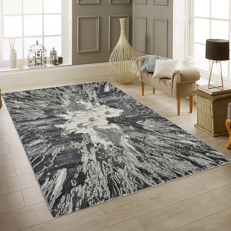 Armwood Collection Abstract Burst Area Rug, Rectangle 2' x 2'11"