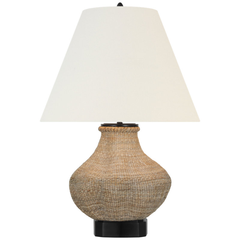 Tahiti 25" Table Lamp in Ash with Linen Shade