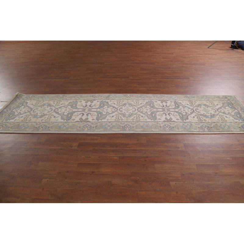 Tapis de couloir oriental géométrique Oushak 3 x 10