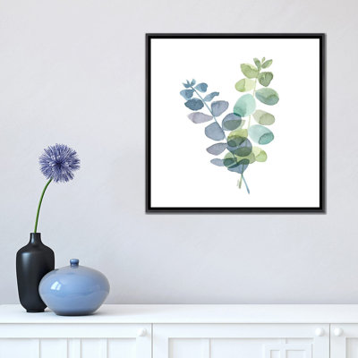 «Natural Inspiration Blue Eucalyptus on White I» par Tara Reed - reproduction d'art