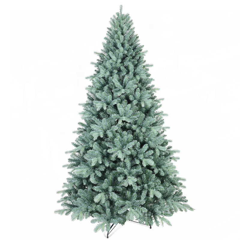 Arbre de Noël 9 pi en PVC PE teinté avec 3268 pointes, branches articulées, aspect naturel et support en métal stable pour un assemblage facile