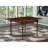 3 Piece Kitchen Table Set Contains a Rectangle Dining Table with Dropleaf and 2 Light Sable Linen Fabric Upholstered Chairs, Mahogany-2023697862-2018381002-2023697861