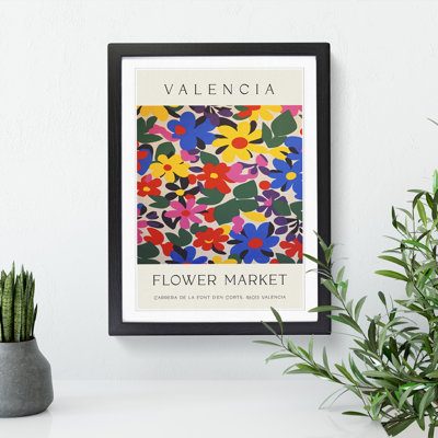 Valencia Flower Market Exhibition No. 8 - Single Picture Frame Print on Wood