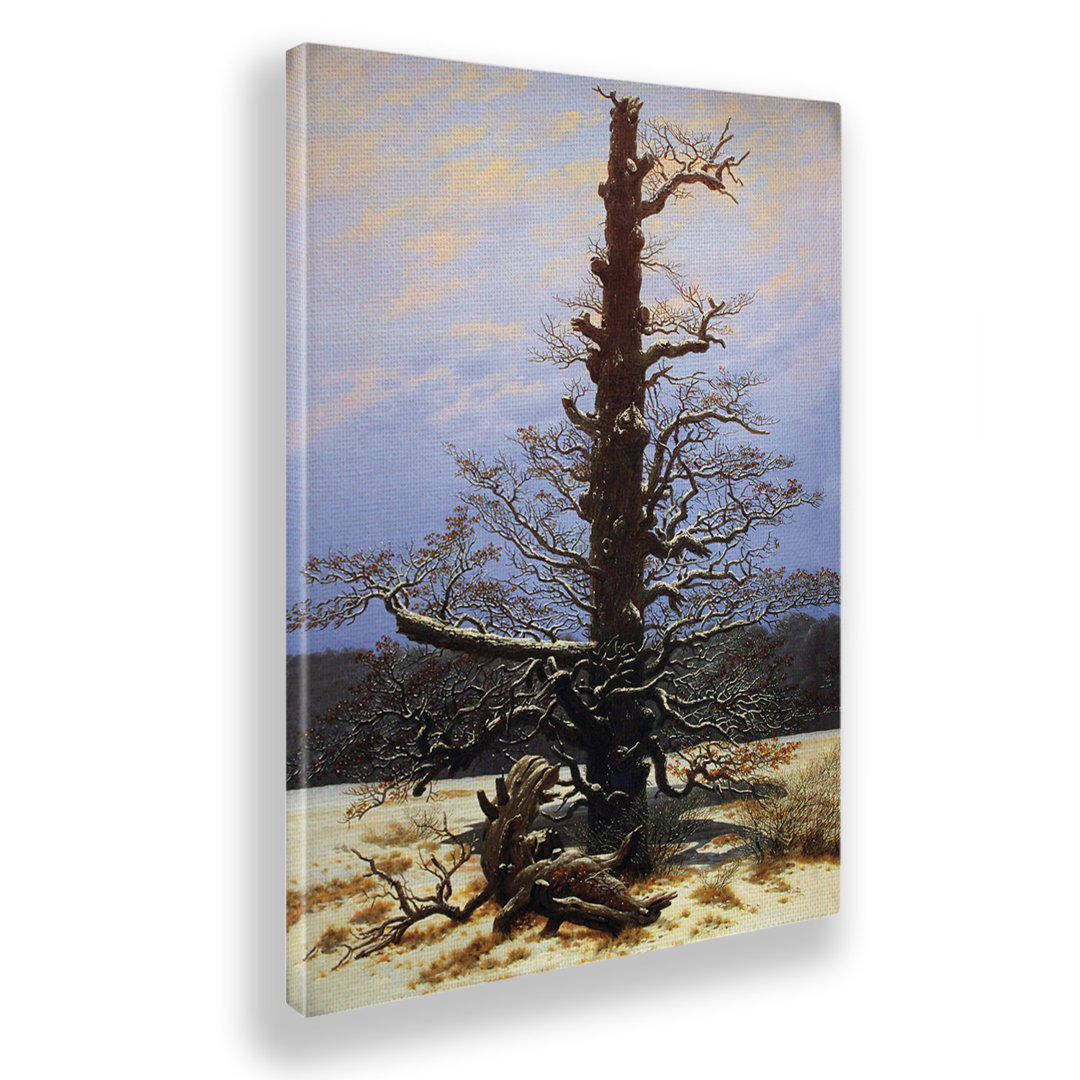 Wandbild Eiche im Schnee von Caspar David Friedrich