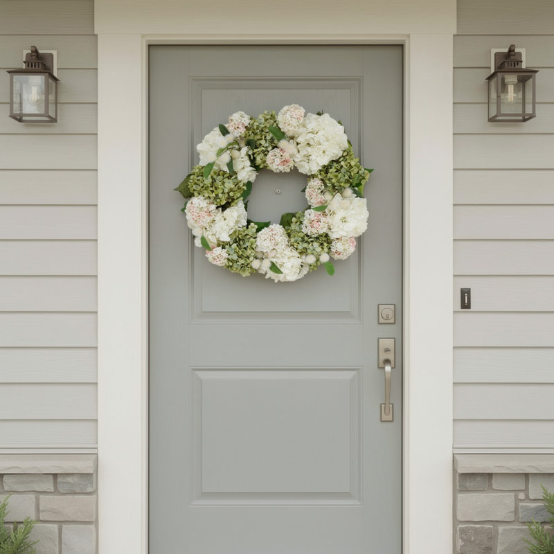 23" Hydrangea Spring Wreath