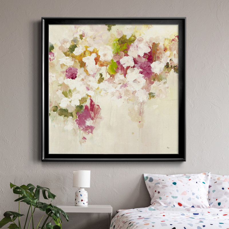 Floral Muse III - Cadre photo, reproduction d'art sur toile, Cadre en érable, H 26,5 po x l 26,5 po x P 1,5 po