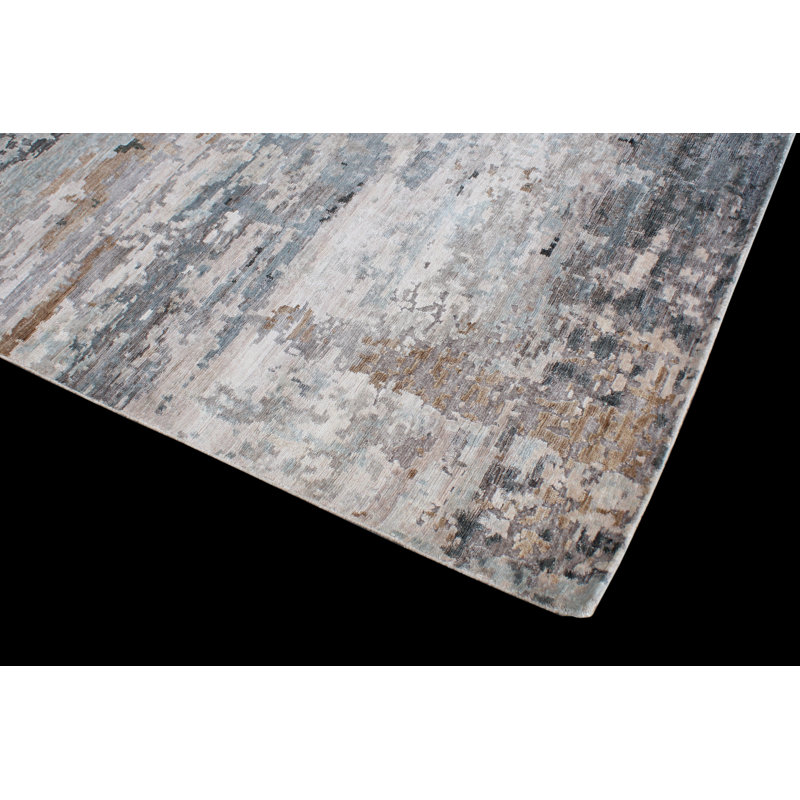 Wool Abstract Area Rug, Rectangle 9' x 12'