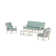 Cape Cod 4 Piece Sofa Seating Group with Cushions
