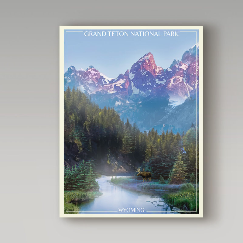 «Grand Tetons» de Croswell, impression sur toile tendue, H 32 po x l 24 po