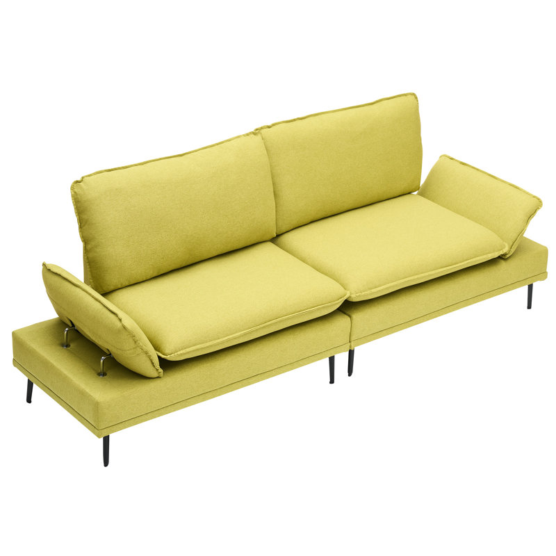 Élégant 89 pouces, 2 sièges, pour divers espaces de vie, bureaux, appartements, assemblage simple, Vert