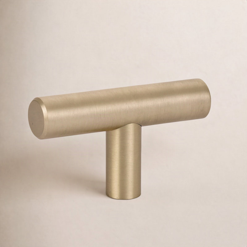 Emtek Bar Cabinet T-Knob 2", Unlacquered Brass