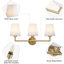 2-Light 18.5 in. Modern Dimmable Vanity Light Linen Shade Wall Sconce for Bathroom Bedroom Living Room-785220198-785220199