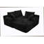 Ensemble de canapé modulaire moderne en chenille avec coussins moelleux, canapé modulaire en forme de L, salon libre et canapé tatami (méridienne) noir-914443404-914443406-914443410