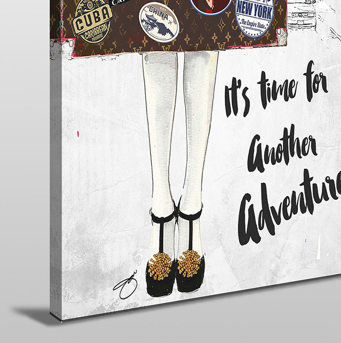 «Autre aventure», impression sur toile, H 30 po x l 18 po x P 1 po, Toile tendue