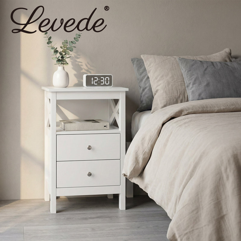 40cm W Manufactured Wood Bedside Table