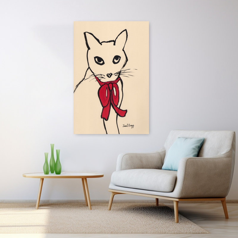 Art contemporain, art contemporain pour chat, H 48 po x l 32 po