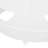 White Iron Side Table - No Assembly, Modern Design Accent With Floral Pattern & Assembly-1484860017