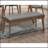 Grey And Natural Walnut Upholstered Dining Bench