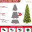 4ft Christmas Tree With 150 Energy - Efficient Warm White Led Lights, 424 Realistic Pe+ Branches, Space Saving Hinged Structure And Stable Stand For Small Spaces Areas, Mixed Quick Setup Support Tight
