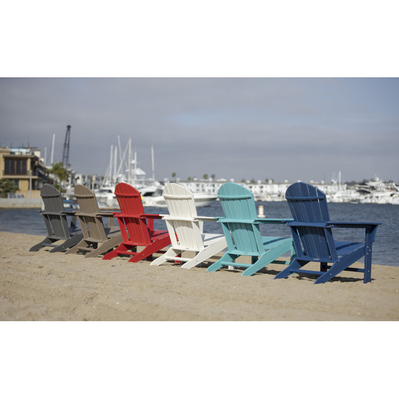 LuXeo Hampton Poly Plastic Adirondack Chair, White