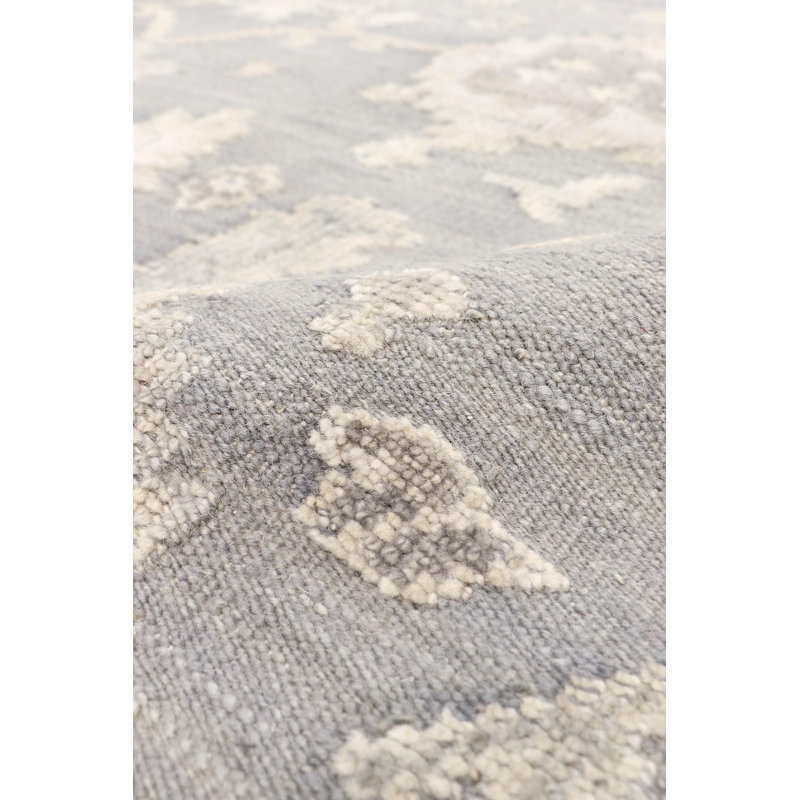 Oushak Hand Knotted Wool Oriental Area Rug in Gray/Wheat, Rectangle 8' x 10'