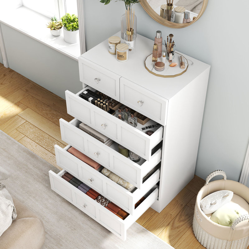 23'' W 6 - Drawer Dresser, White
