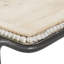 Table d'appoint latérale blanche en bois perlé de style C avec base en métal noir