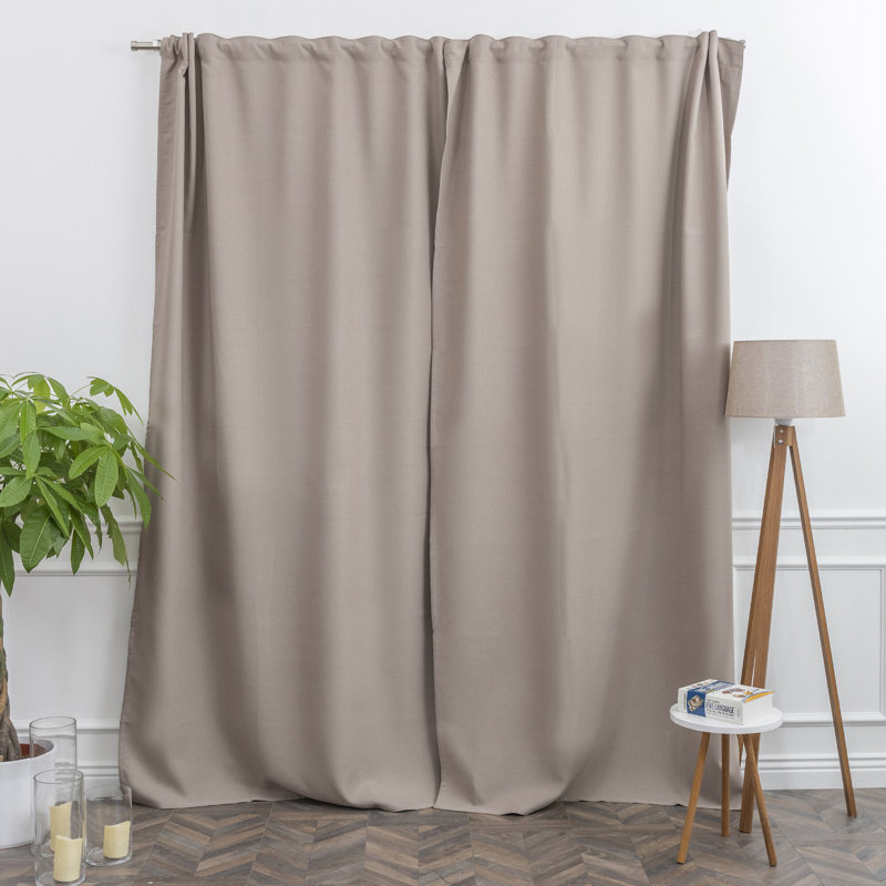 Room Darkening Single Curtain Panel, Natural, 260cm W x 295cm H