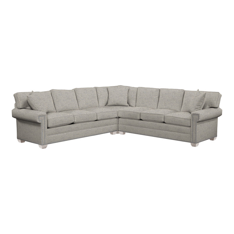 American Bungalow 3-Piece Davidson L-Sectional, Yes, Impala Storm Polyester, Navajo