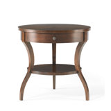 Tiered Solid Wood 3 Legs End Table with Storage