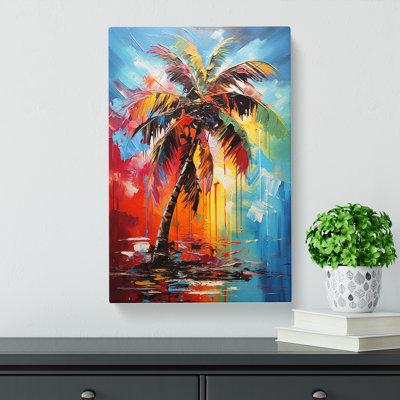 Palm Tree Expressionism No.3 - Wrapped Canvas